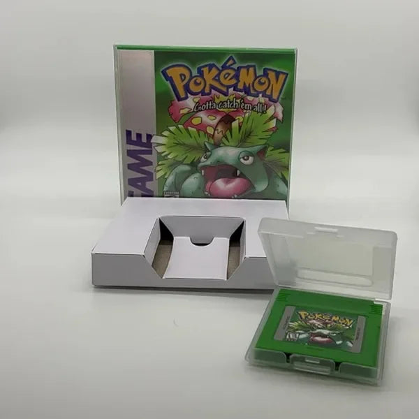 Pokemon Series Blue Crystal Gold Green Red Silver Yellow 7 Versions GBC Game In Box for 16 Bit Video Game Cartridge With Manuals