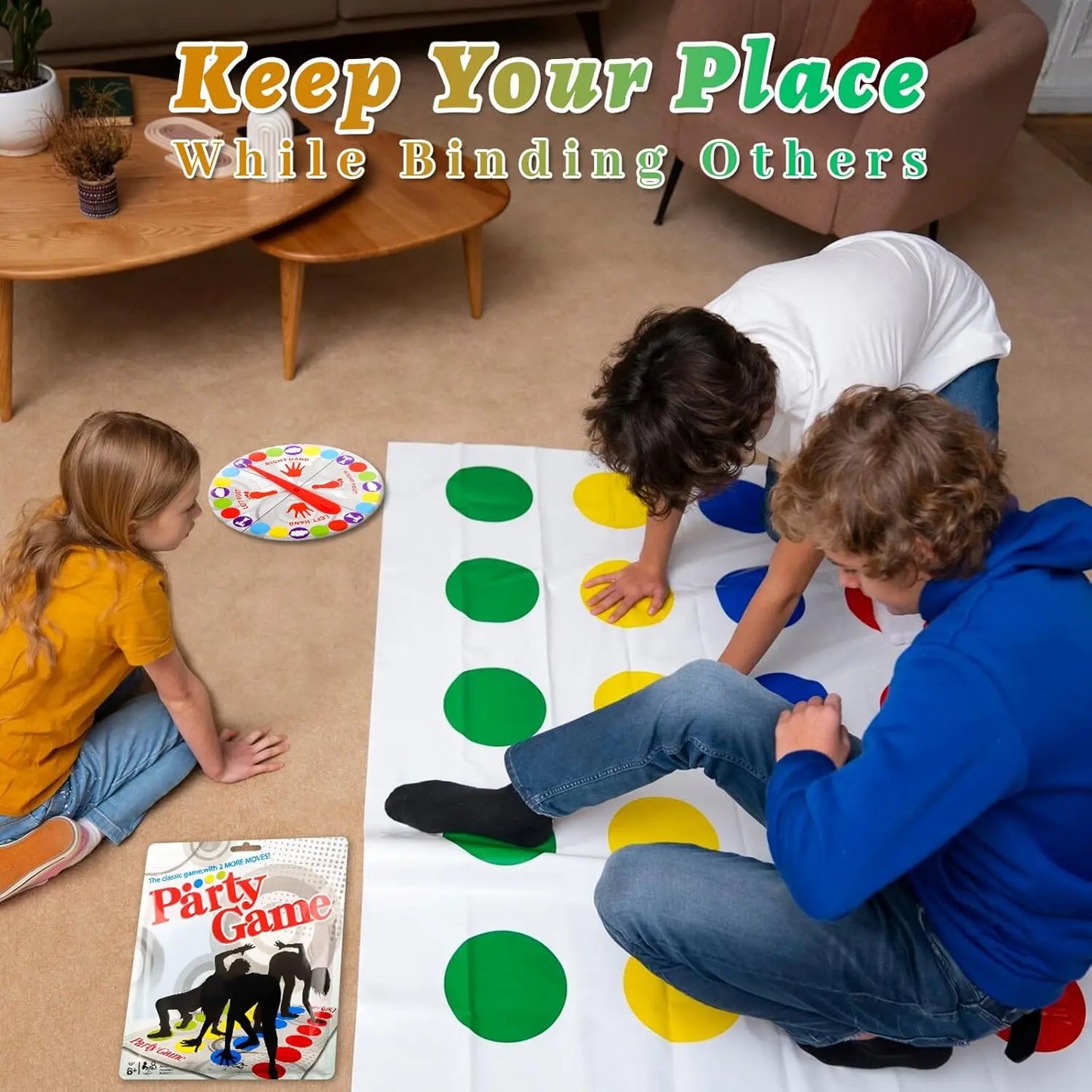 Twisting Game Balance Floor Play Mat Game with Spinner Funny Balance Games Pad Puzzle Games for Kids Adult Team Family Party