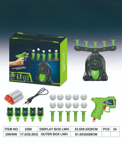 Gift Choice - Glow-in-the-Dark Shooting Target Practice Kids Shooting Toy Gun Set Electric Hovering Target Shooting Toy Set