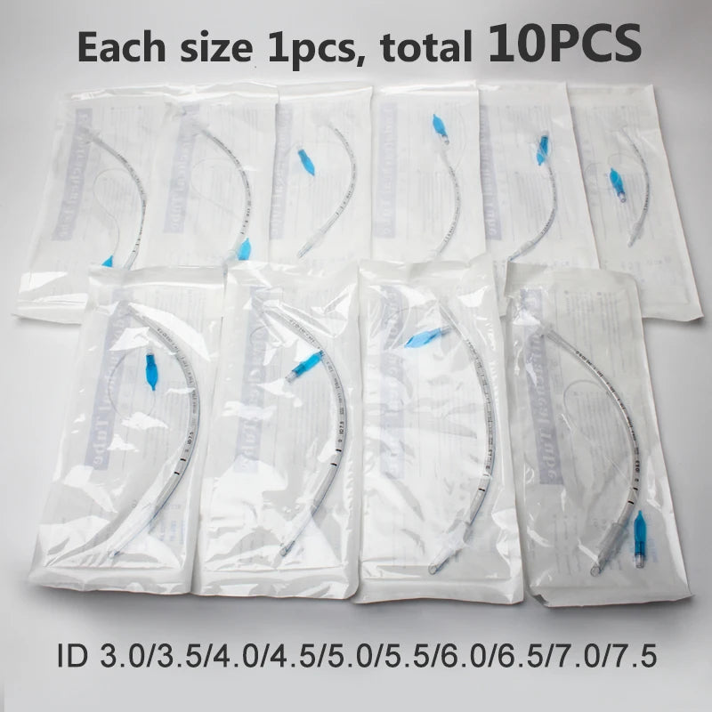 Endotracheal Tube with Cuff ID 2.0-10mm Sterilized Tracheal Tube for Veterinary Medical Consumables