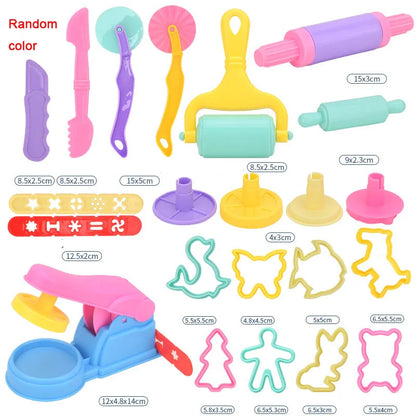 Cartoon 3D Animal Play Dough Molds DIY Creation Tools For Kids Toddlers Various Animal Molds Rolling Pins Clay Dough Accessories