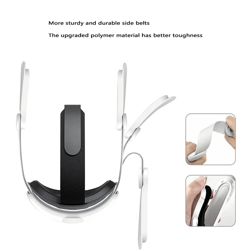 1 PCS Head Strap With 8000Mah Battery For Oculus Quest 2 Extend Playtime Adjustable Elite Strap VR Replacement Parts (Black)