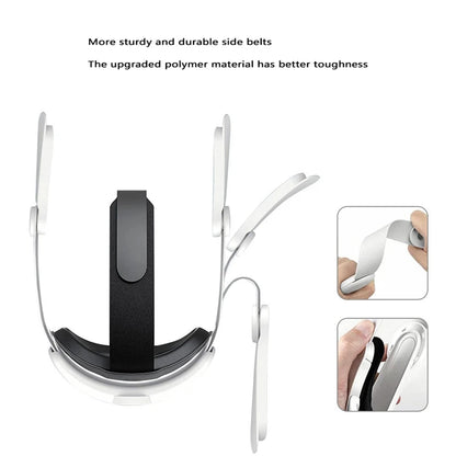 1 PCS Head Strap With 8000Mah Battery For Oculus Quest 2 Extend Playtime Adjustable Elite Strap VR Replacement Parts (Black)