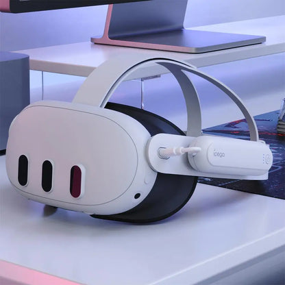 Meta Quest3S VR Glasses Accessories Quest3S Headset Rechargeable Head Strap with Built-in 20000mWh Battery and Quest3S Case