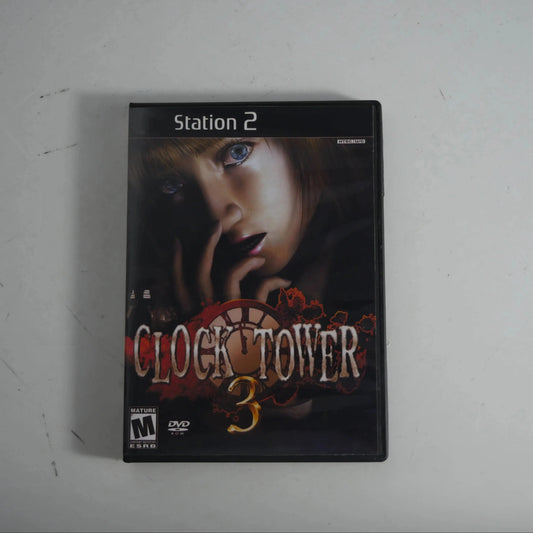 PS2 clock tower 3 With Manual Copy Disc Game Black Bottom Unlock Console Station 2 Retro Optical Driver Video Game Parts