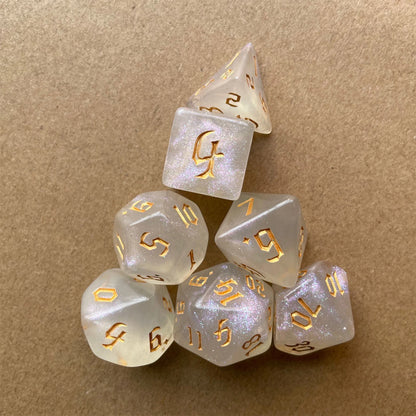 7/10Pcs Double-Colors Polyhedral Dices with Pouch Set D4, D6, D8, D12,D20, D10 for Board Game Role Playing Game Party