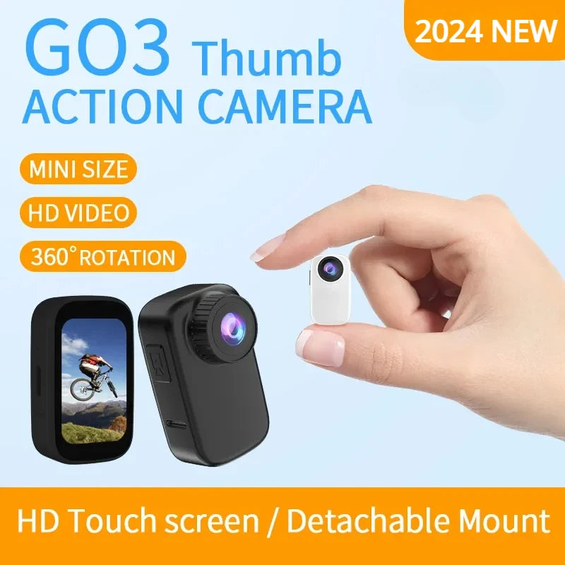 2024 Action Camera 4K HD Video WIFI Thumb Anti-shake Pocket Camera APP Real-time Viewing Vlog Shoot Pet Camera Worn on The Chest