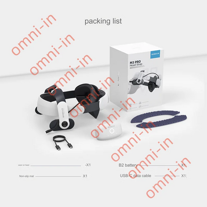 M3 Pro Battery Pack Head Strap Accessories, For Meta Quest 3,Reduce Facial Stress,Magnetic Battery Swap Design