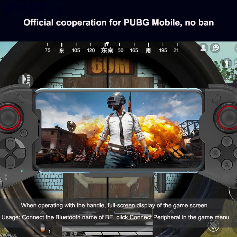 Wireless Gamepad Mocute-060 Mobile Game PUBG Controller Joystick For Phone Android IOS Wireless Bluetooth Telescopic Joystick