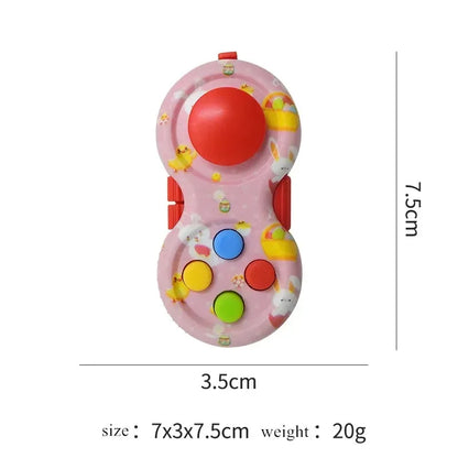 1pc Game Fidget Pad Stress Reliever Squeeze Fun Magic Desk Toy Handle Toys Stress Decompression Gift Key Mobile Phone Accessory