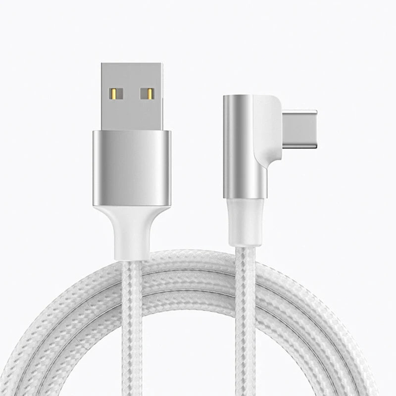 Xiaomi 120w USB Type C Super Charging Cable L Shape 90 Degree Fast Charging 6A For Huawei Xiaomi Samsung
