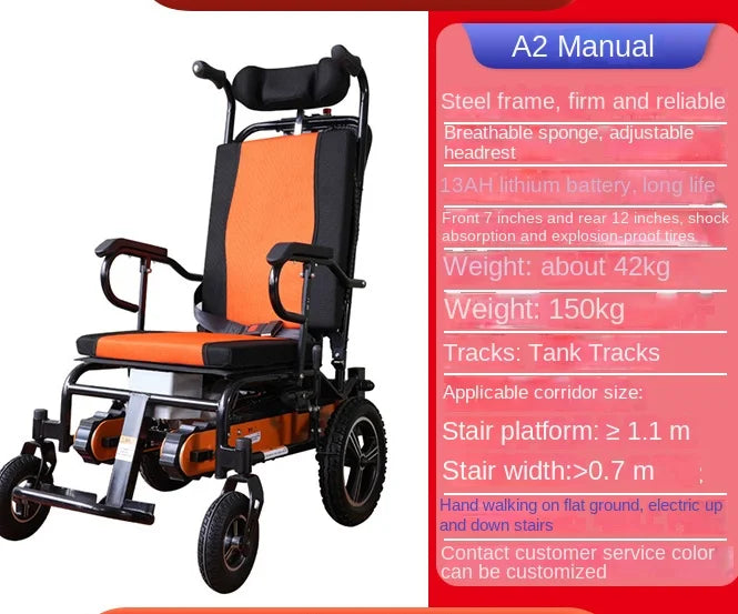 Electric stair climbing wheelchair foldable special artifact for the elderly intelligent automatic stair climbing machine
