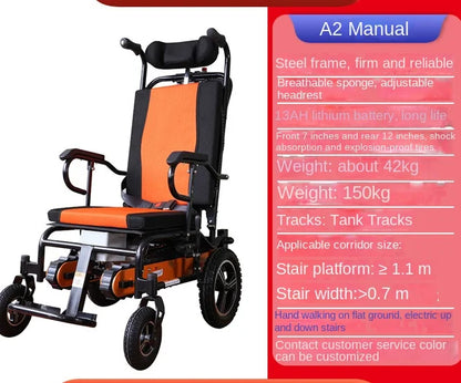 Electric stair climbing wheelchair foldable special artifact for the elderly intelligent automatic stair climbing machine