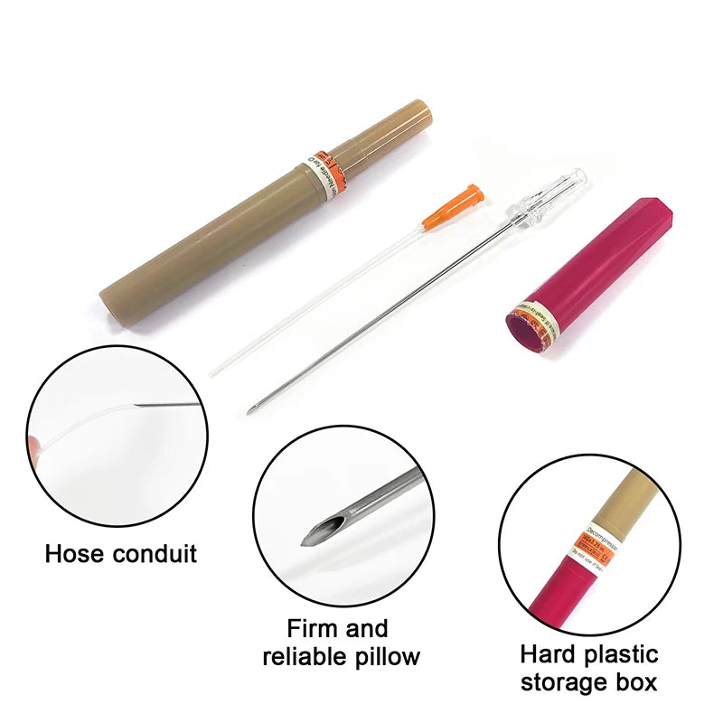 Design Emergency Equipment First Aid Kit Tension Pneumothorax Thoracic Needle Medical Chest Decompression Needle