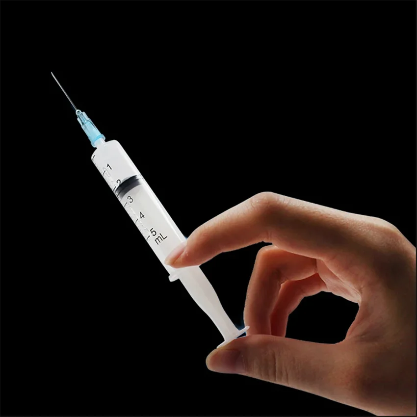 50 Disposable 5ml PVC Syringes for Pet Feeding Sterile and Independent Packaging