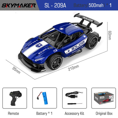 RC Metal Car Toys 1/24 2.4G High Speed Remote Control Mini Scale Model Vehicle Electric Metal RC Car Toys for Boys Children Gift