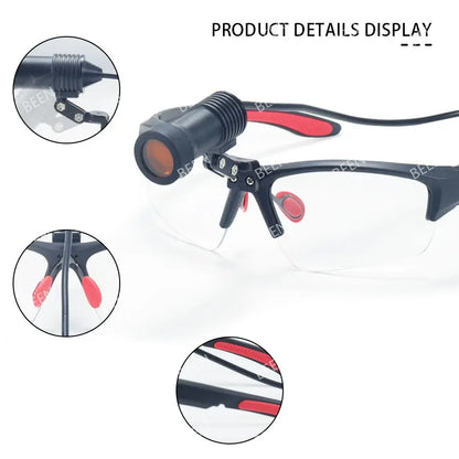 BEEN Halo Surgical Headlights  5W Dental Head Mounted Eyewear Spotlight Goggles Filter Lenses Zipper Cloth Packaging Box
