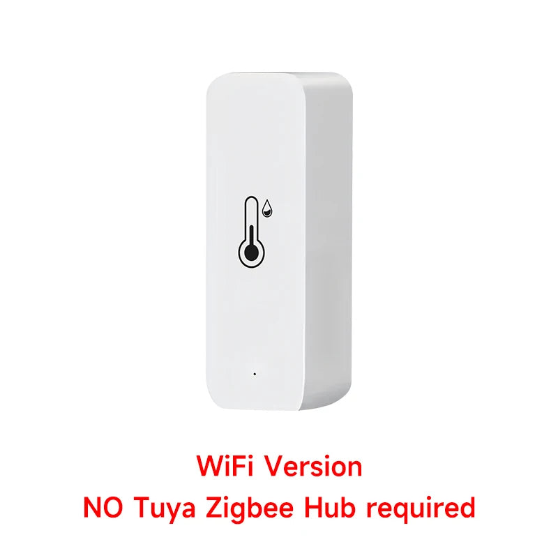 Tuya ZigBee Wifi Temperature Humidity Sensor Battery Powered Smart Home Security Work for Alexa Google Home Homekit Free App
