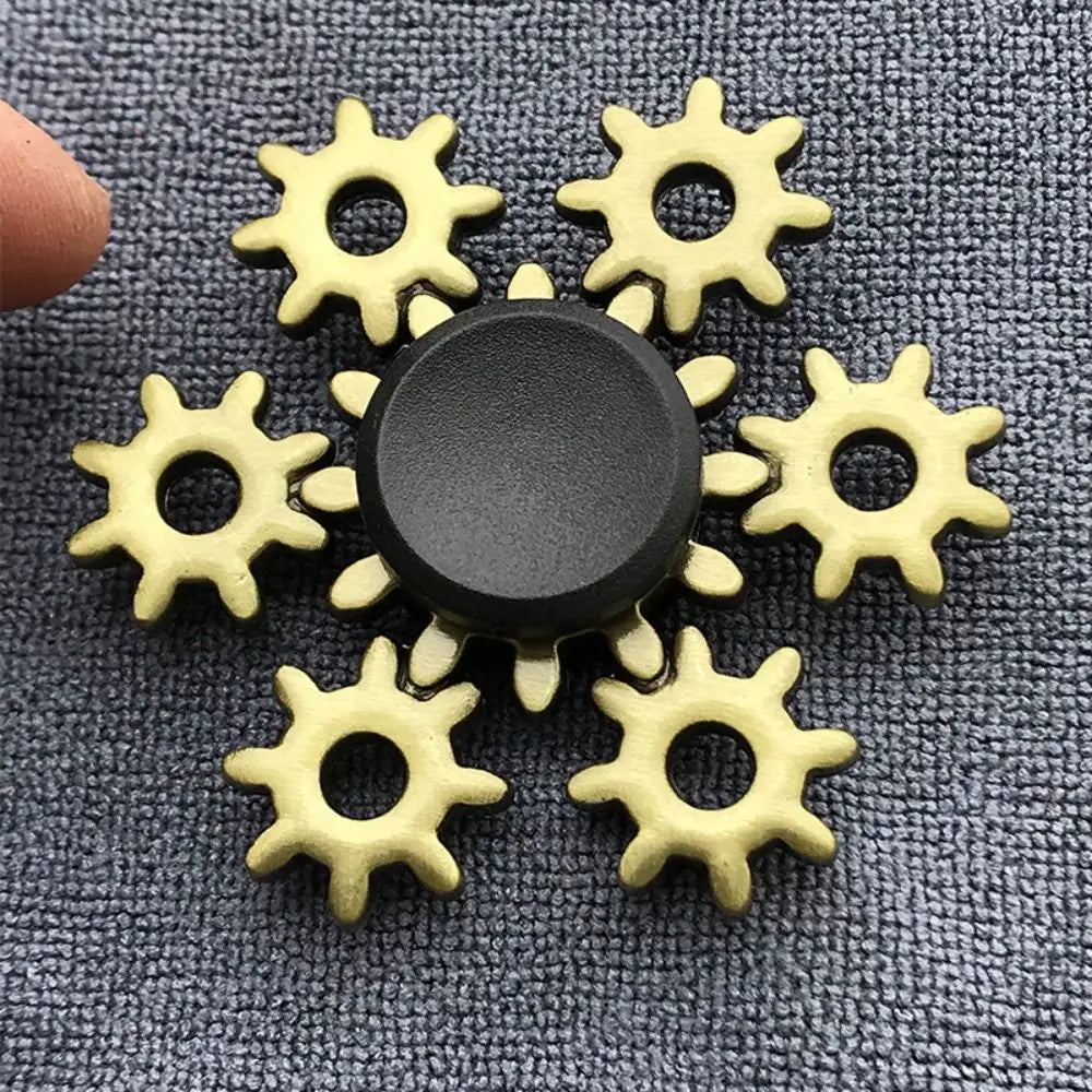 Brass Color Finger Spinner Office Desk Toys ADHD Anxiety Zinc Alloy Fidget Spinner Cool Funny Hand Spinning Adults Gift