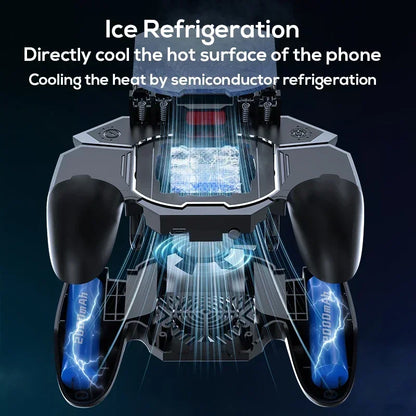 MEMO DL100 Mobile Phone 6 Fingers Gamepad Joysticks Gaming L1R1 Controller 2000mAH*2 Semiconductor Fan Radiator for IOS Android