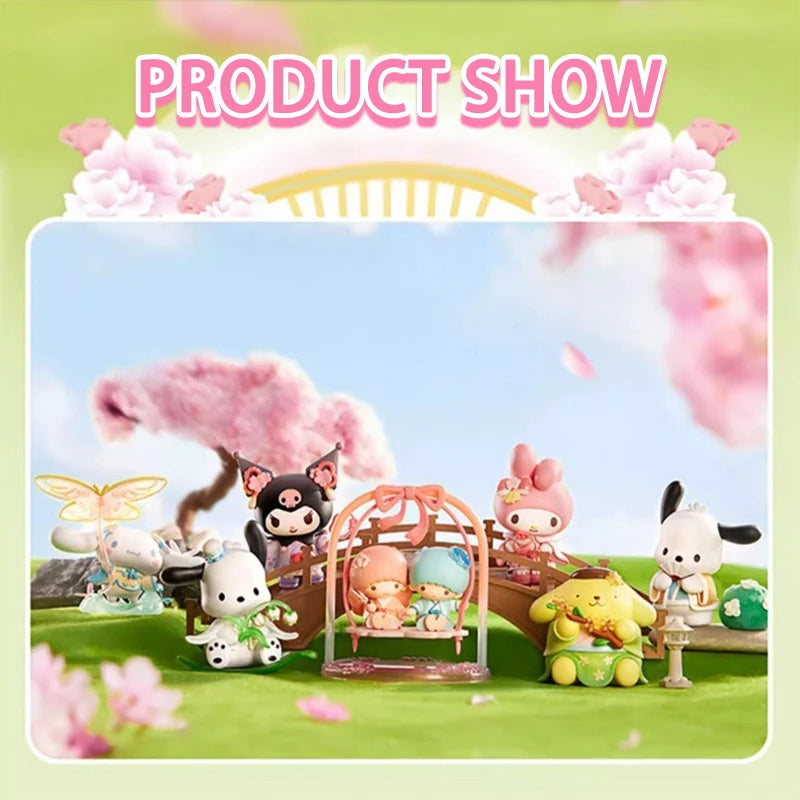 MINISO Sanrio Blind Box New rhyme flower dress Series Ornament Mystery Box Children's Day Christmas gift Toy Genuine Products