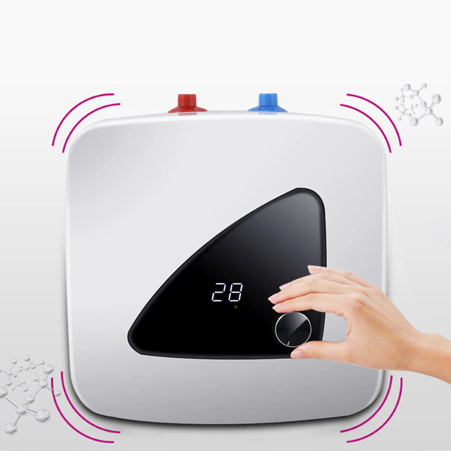 Sweetmile 110V 1500W Digital Display Electric Water Heater with 8L Storage Water Tank Temperature Adjustment Range 30℃-65℃