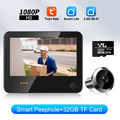 ELECTOP Tuya Smart Home Radar Doorbell With Camera Wifi Digital Door Peepholes PIR Night Vision Motion Detection Home Intercom