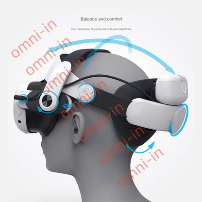 M3 Pro Battery Pack Head Strap Accessories, For Meta Quest 3,Reduce Facial Stress,Magnetic Battery Swap Design