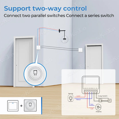 RF433 WiFi Smart Switch Tuya 16A Home Mini Relay Receiver DIY Light Switch Automation Controller Voice Works with Alexa Google