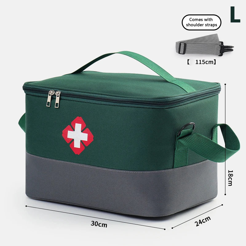 First Aid Kit Medicine Storage Bag Portable Outdoor Rescue Bag Household Large Capacity Medical Kit Storage Organizer