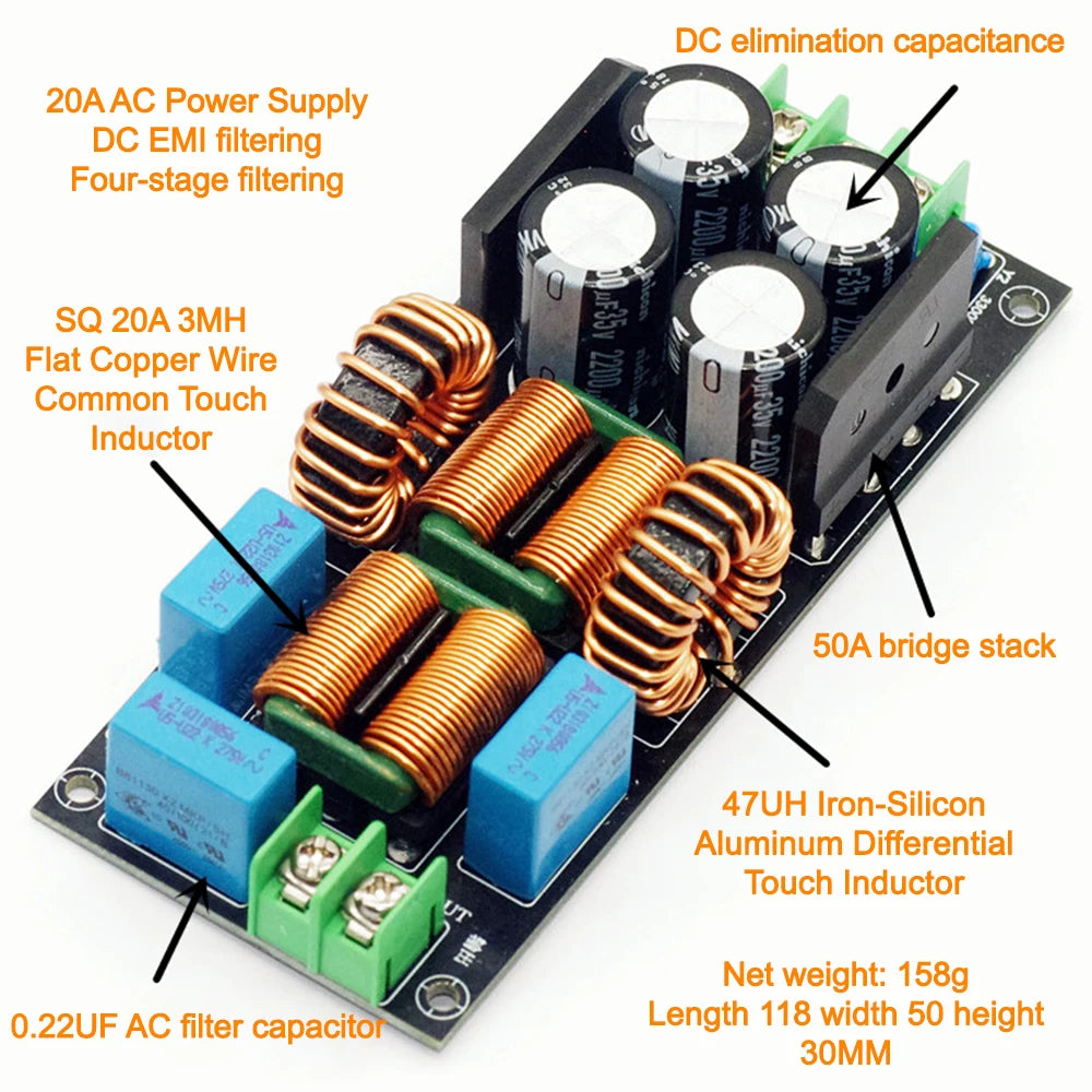 AC110V 220V Power Amplifier EMI Power Filter EMI Filter Audio Power Amplifier High Frequency Power Filter