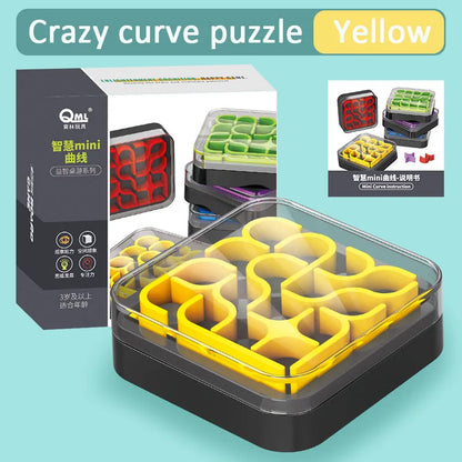 Creative 3D Intelligence Puzzle Crazy Curve Sudoku Puzzle Games Plate Geometric Line Jigsaw IQ Challenge Toys Gifts for Children