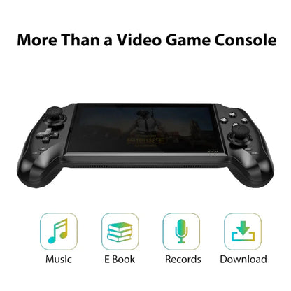 POWKIDDY X20 Handheld Game Console 7”Screen Game Console Rechargeable Video Game Console With 32GB Memory