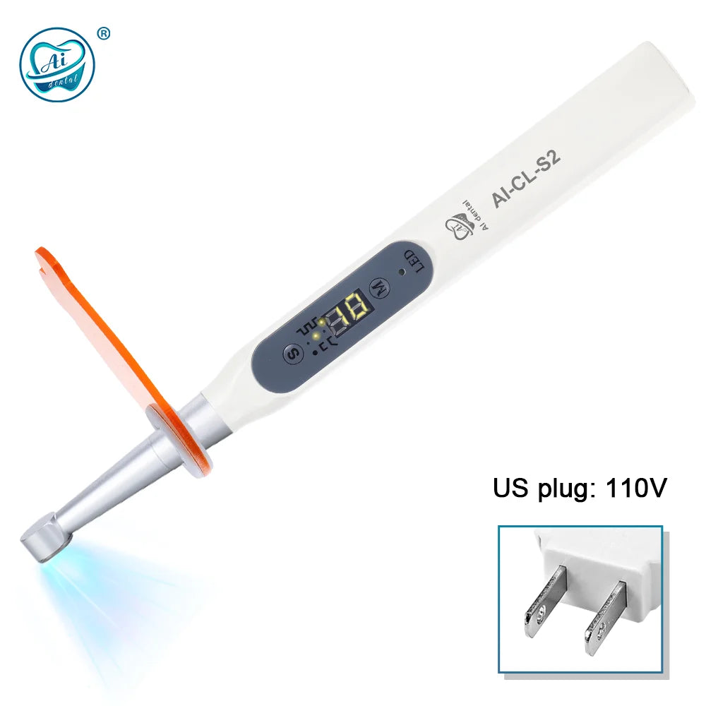 AI-CL-S2 Dental Wireless LED Curing Lamp 360 Degree Rotation with 4 Lighting Modes 1 to 40 Seconds Cure Dentistry Equipment
