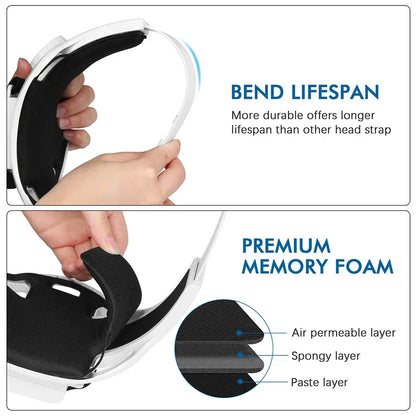 Adjustable Headband For Oculus Quest 2 3 Halo Head Strap Elite Head Strap battery warehouse For Meta Oculus Quest 2 Accessories