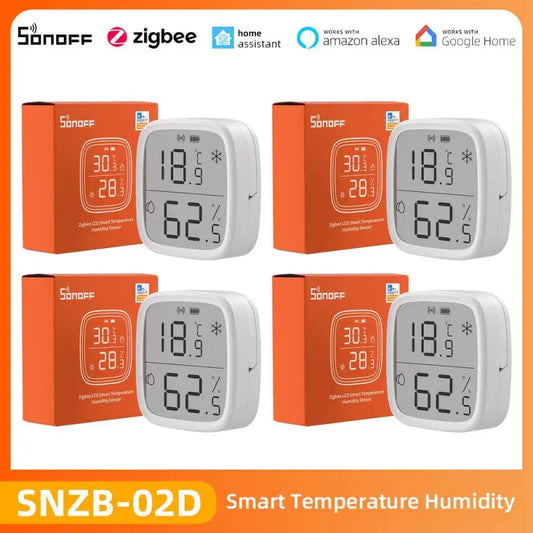 SONOFF SNZB-02/02D/02P Temperature Humidity Sensor Zigbee Monitor Smart Home Automation Kits Support EWeLink Alexa Google IFTTT