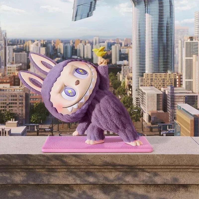 POP MART LABUBU THE MONSTERS Lazy Yoga Series Blind Box Toys Kawaii Anime Action Figure Caixa Caja Surprise Mystery Box Dolls