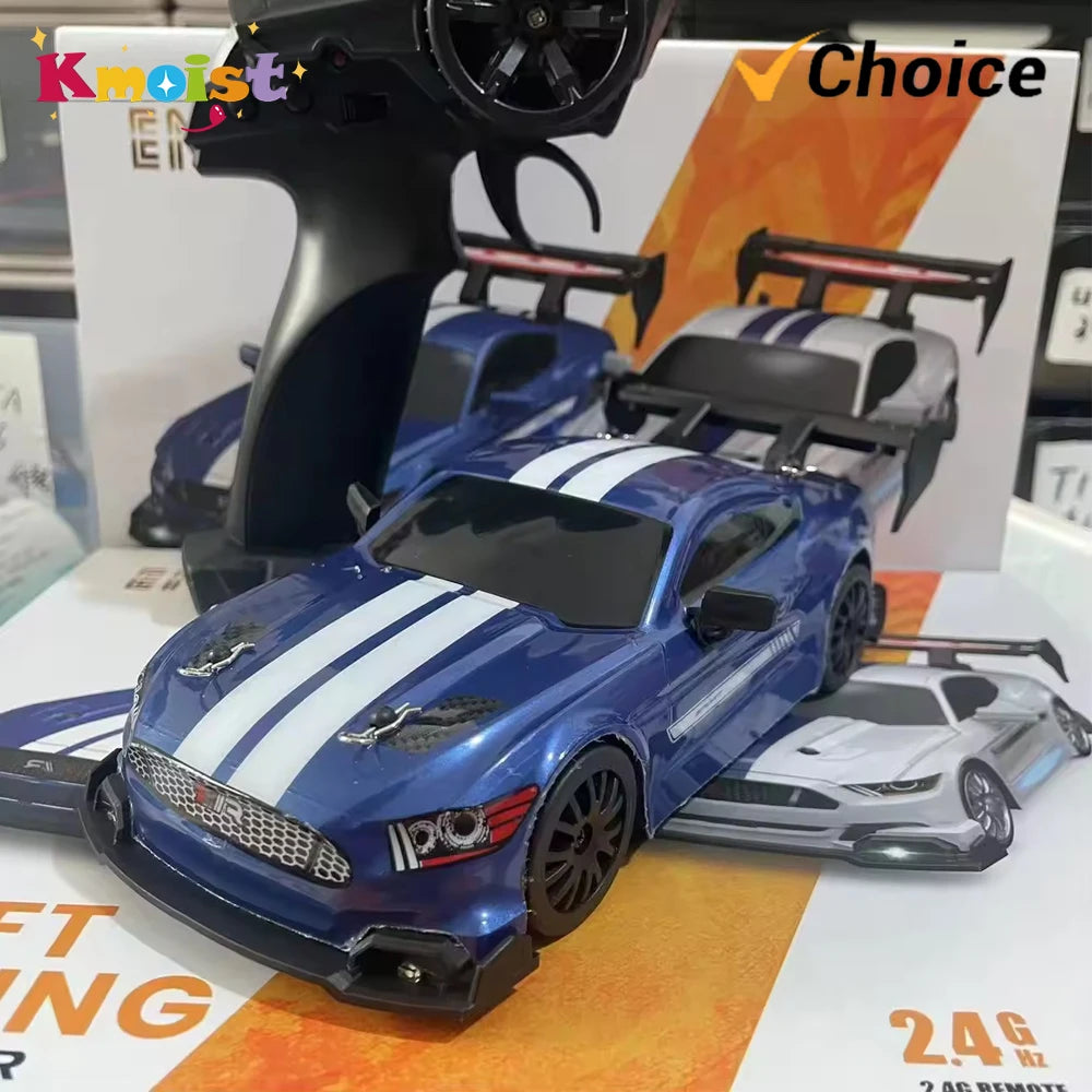 RC Drifting Car 1:24 4WD 30km/H High Speed LED Lights Gyro 2.4Ghz Remote Control with PVC Shell Electric Toys for Boys Kids Gift