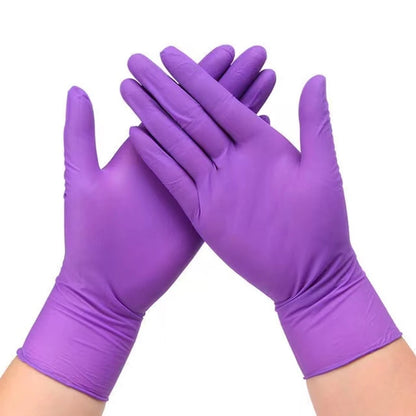 50/100PCS Purple Nitrile Gloves Latex Free Disposable Gloves for Cleaning Mechanic Work Kitchen Dishwashing Garden Beauty Tattoo