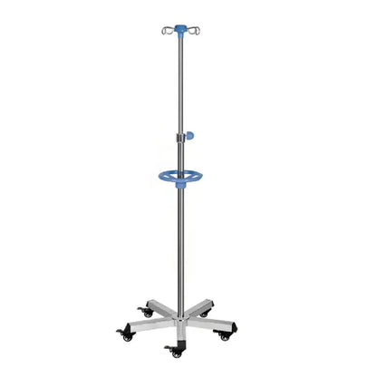 Medical Adjustable Hospital Mobile  Stand IV Pole Drip Stand