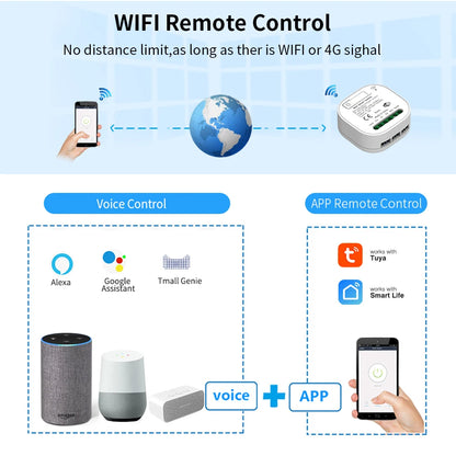 LVGESS 16A WIFI Switch Smart Home Tuya App Remote Control Smart Timer Switch No Battery Light Switch Work with Google Home Alexa