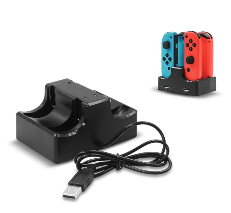 Joy-Con Charger Dock Station LED Charge Stand Holder With Micro USB Cable for Nintendo Switch Console