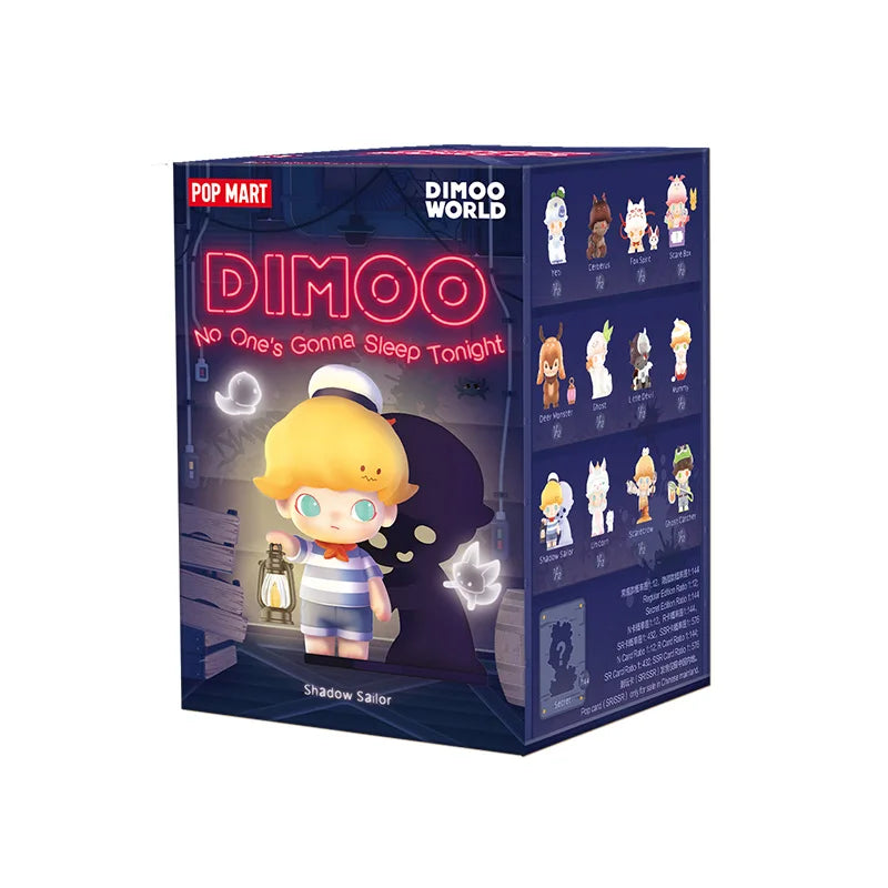 POP MART DIMOO: No One's Gonna Sleep Tonight Series Blind Box Toys Kawaii Action Figure Caixa Caja Mystery Box Dolls Girls Gift
