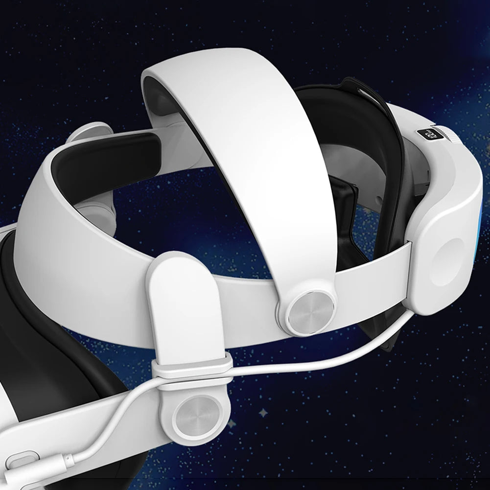 Head Strap for Meta/Oculus Quest3 with 6000mAh Battery VR Headset Elite Strap Replacement Headset Elite Strap for Meta Quest3
