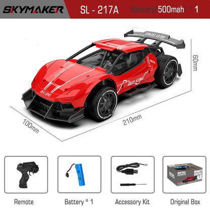 RC Metal Car Toys 1/24 2.4G High Speed Remote Control Mini Scale Model Vehicle Electric Metal RC Car Toys for Boys Children Gift