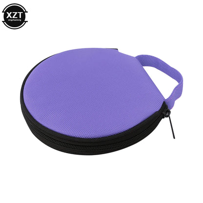 Portable CD DVD Case Storage Disc 20 Capacity Dual-use Oxford Cloth Storage Bag Round Holder with Zipper for Home Car CD Box Bag