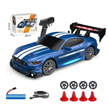 1:24 Rc Car Kids Toys 30Km/h Remote Control Racing Cars Radio-Control Drifting Vehicle with Led Light Electric Toy Children Gift