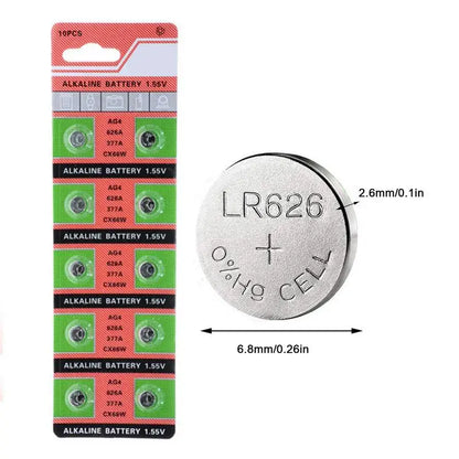 10PCS Watch Coin Battery AG4 377A 377 LR626 SR626SW SR66 LR66 Button Cell Batteries Toys Remote Camera Drop Shipping