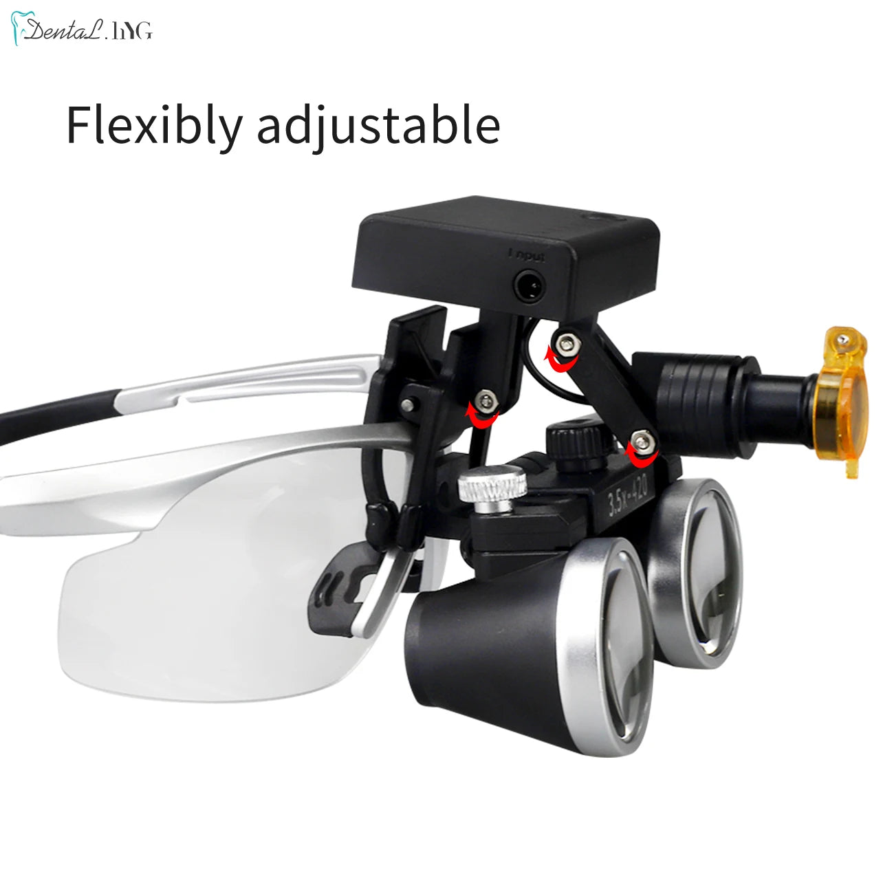Dental Loupes Dental Magnifier Dental Lab Medical Loupes Magnification Binocular 2.5/3.5x Headlight Wireless  5W Headlamp