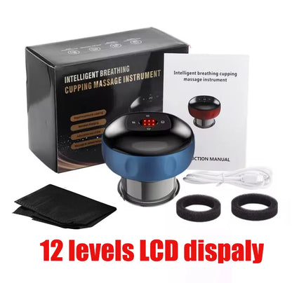 12 Speed Intelligent Vacuum Cupping Set Skin Scraping Massage Guasha Wireless Slimming Body Fat Burner Smart Cupping Electric